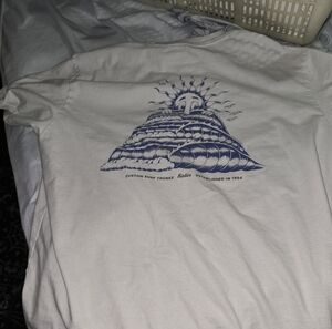 White T-Shirt with Blue Graphic Katin XL